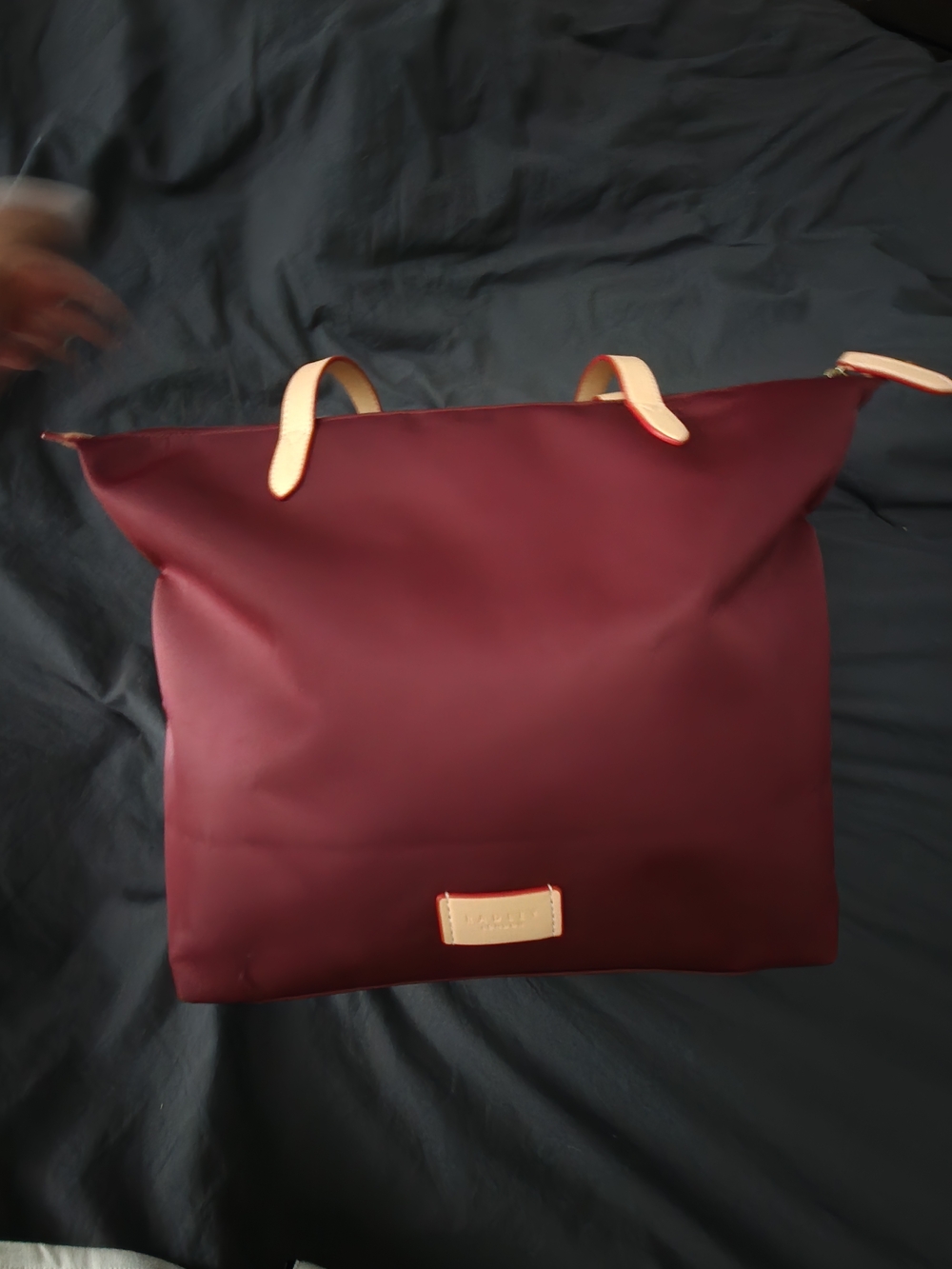 RADLEY LONDON Wine Tote with Tan Handles